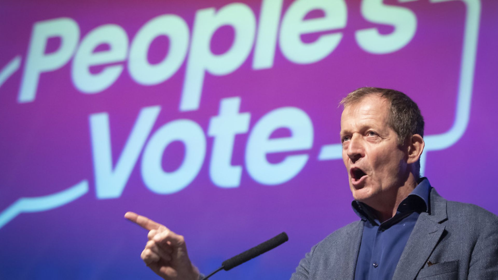 Alastair Campbell addresses a People's Vote rally at New Dock Hall in Leeds. Photograph: Danny Lawson/PA. - Credit: PA Wire/PA Images