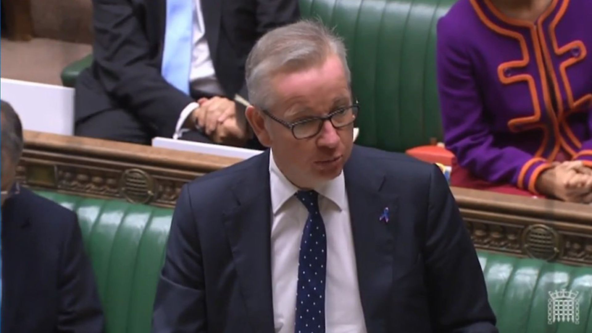 Michael Gove in the House of Commons. Photograph: Parliament TV. - Credit: Archant