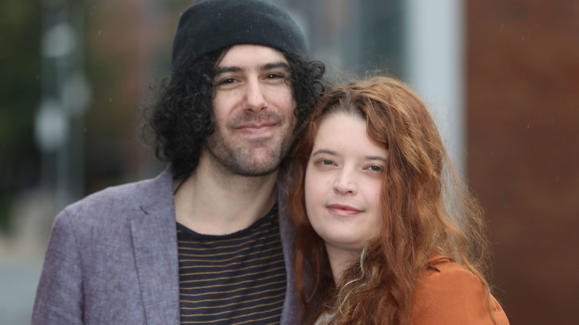 Emma DeSouza and her US born husband Jake arrive for a press conference in West Belfast. Photograph: Niall Carson/PA Wire. - Credit: PA