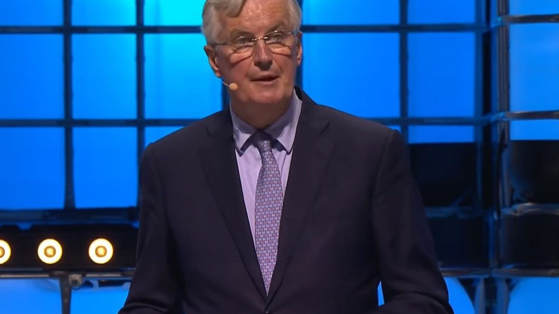 Michel Barnier speaks at the Web Summit. Photograph: YouTube. - Credit: Archant