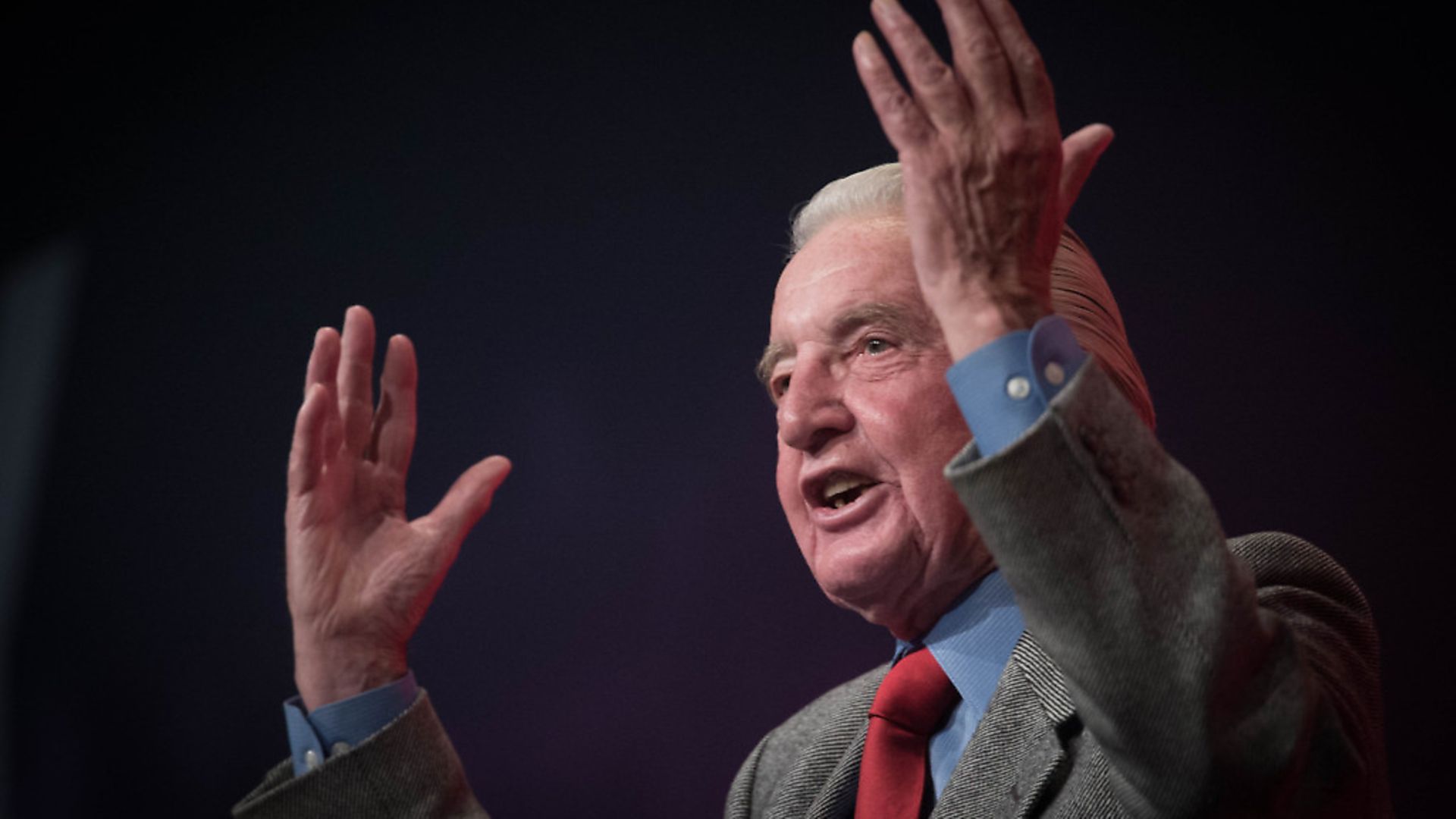 Dennis Skinner addressing the Labour Party annual conference at the Brighton Centre. Photograph: Stefan Rousseau/PA. - Credit: PA Archive/PA Images