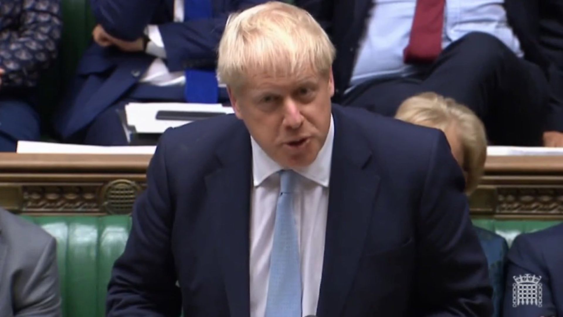 Boris Johnson in the House of Commons. Photograph: Parliament TV. - Credit: Archant