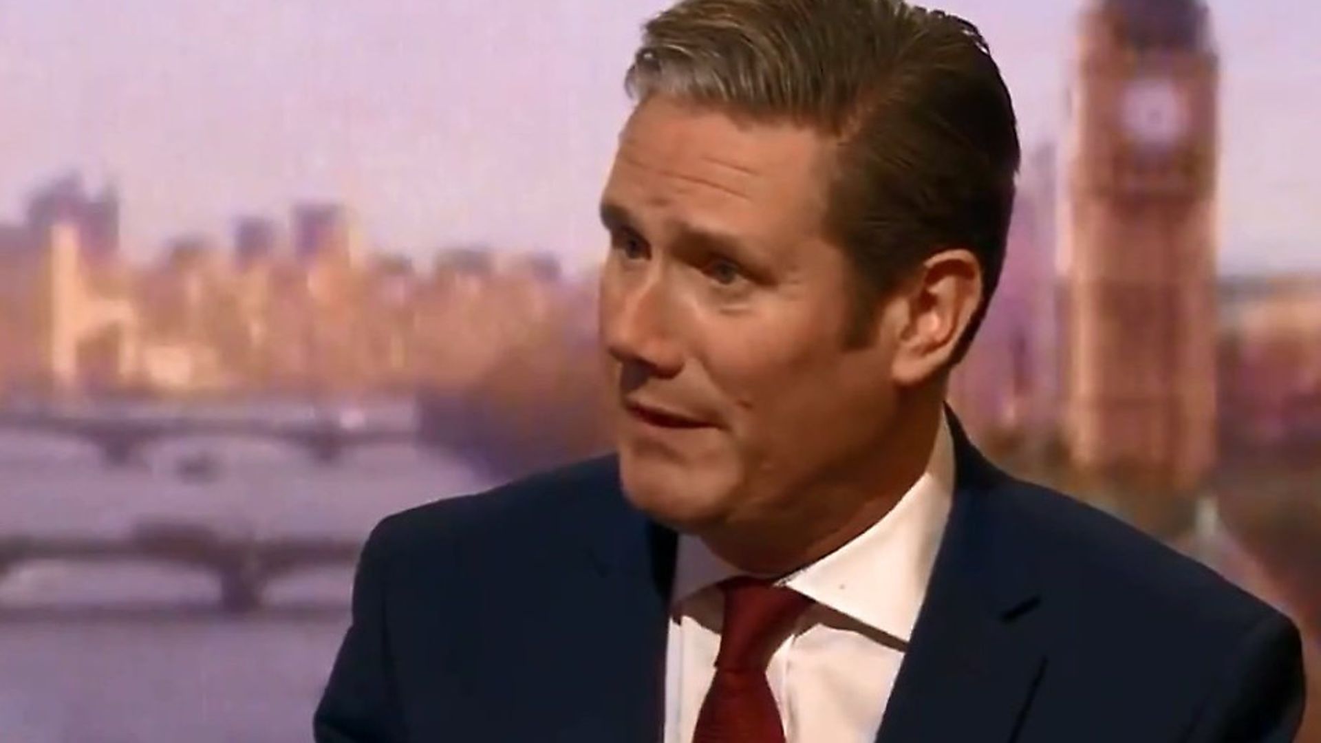 Sir Keir Starmer speaking to BBC's Andrew Marr this morning. Picture: BBC - Credit: Archant