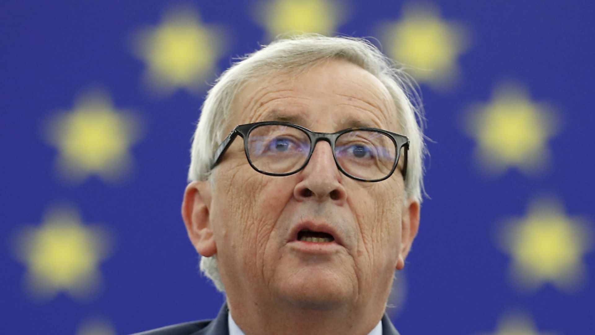 European Commission President Jean-Claude Juncker delivers his speech at the European Parliament. (AP Photo/Jean-Francois Badias) - Credit: AP