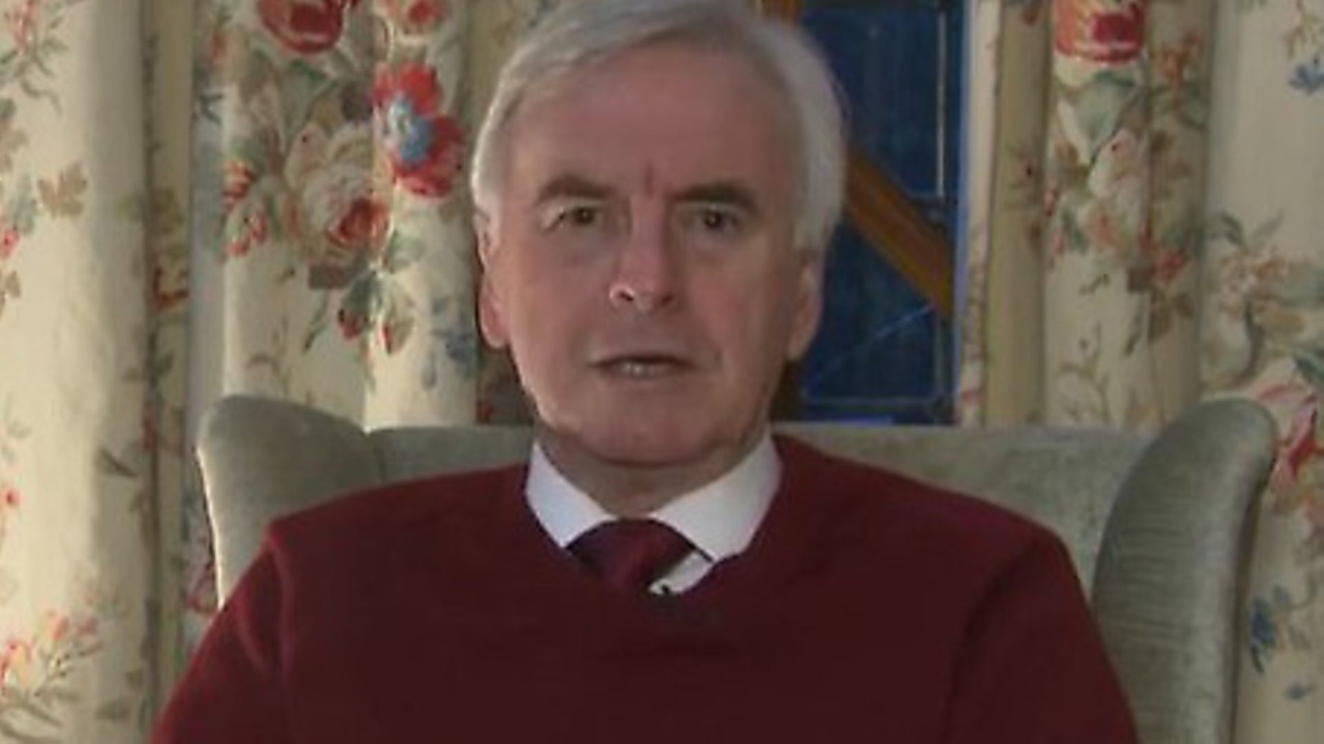 John McDonnell is interviewed by breakfast television. Photograph: Sky. - Credit: Archant
