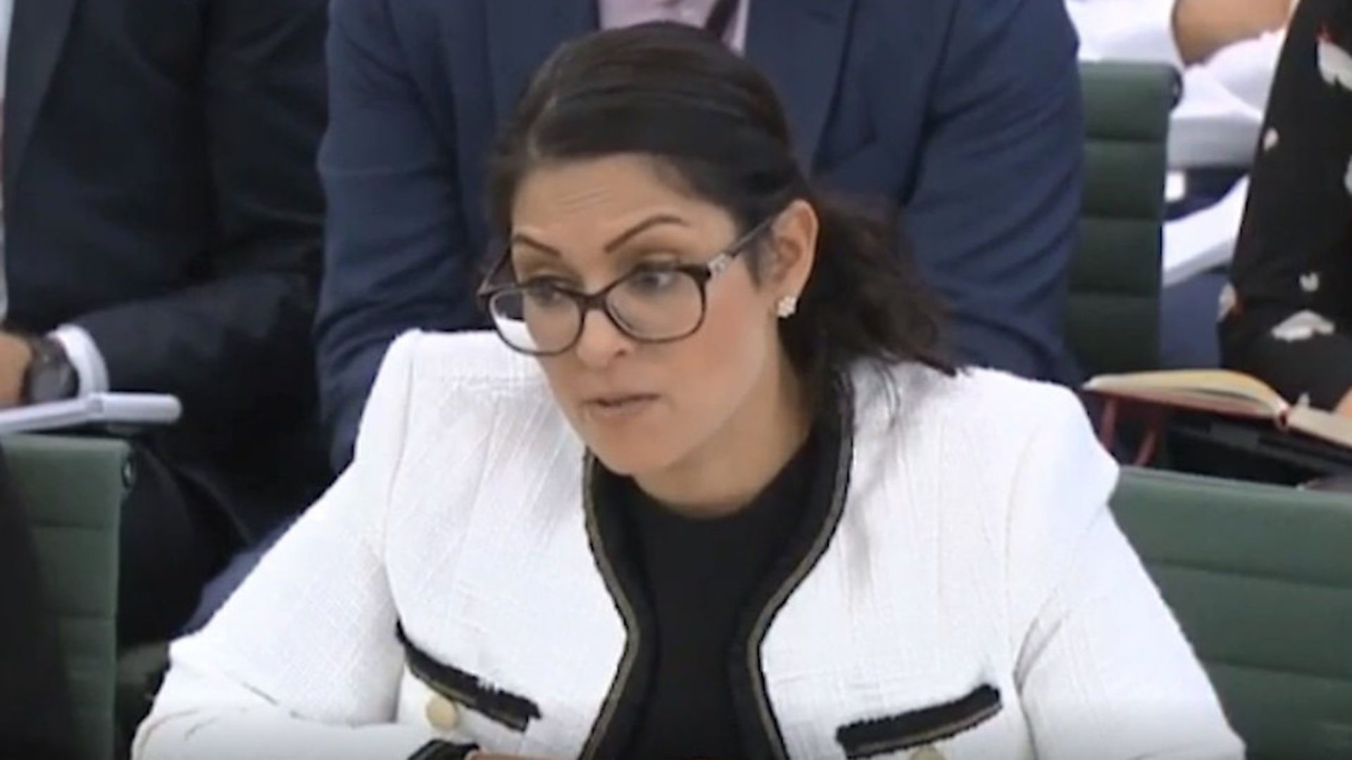 Priti Patel answers questions from MPs on Brexit. Photograph: Parliament TV. - Credit: Archant