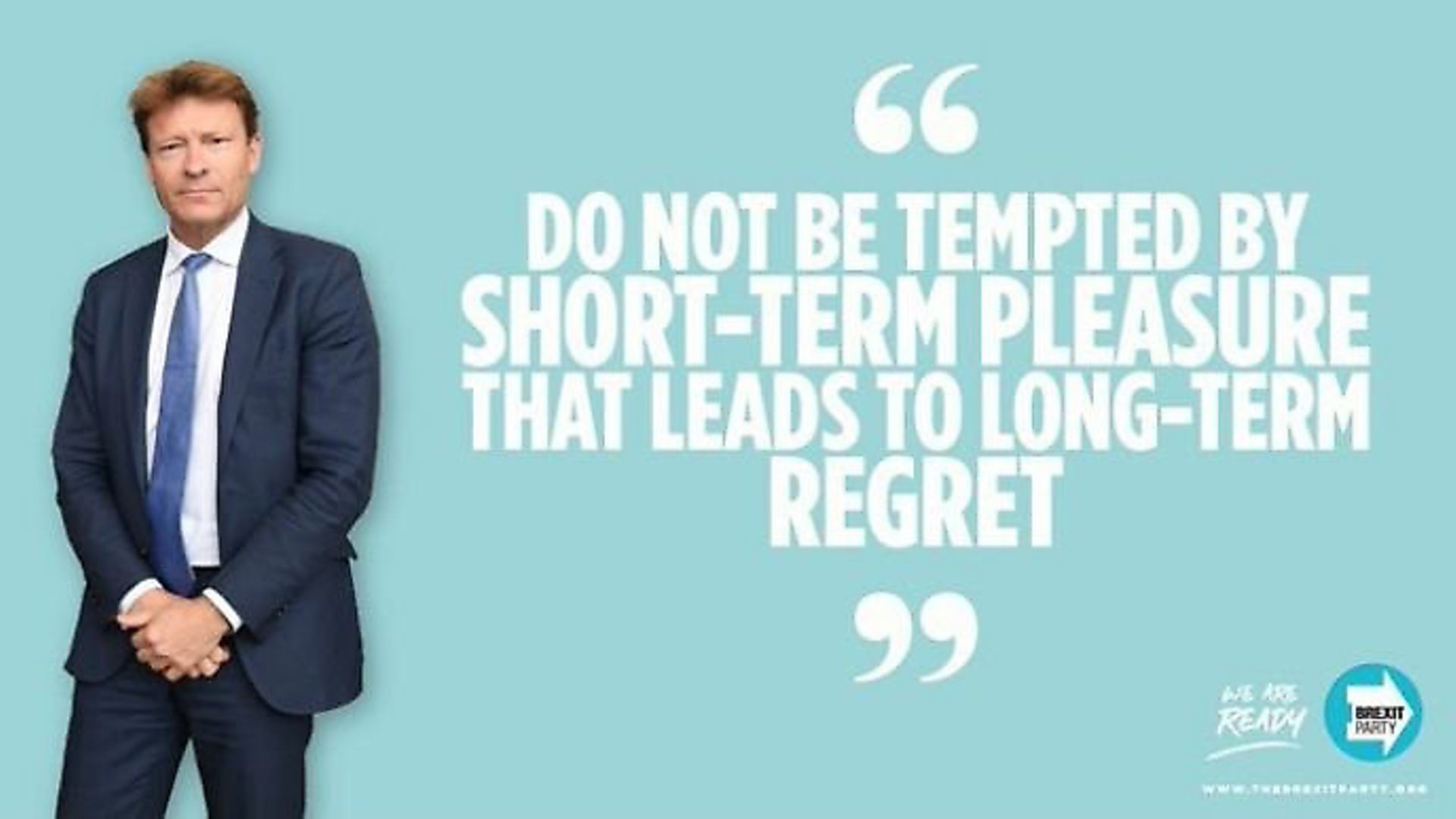 An advert from the Brexit Party using comments from chairman Richard Tice. Photograph: Twitter. - Credit: Archant