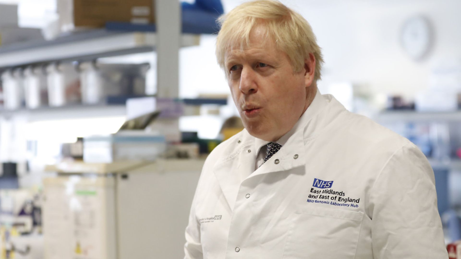 Prime Minister Boris Johnson in Cambridge. Photograph: Alastair Grant/PA Wire. - Credit: PA
