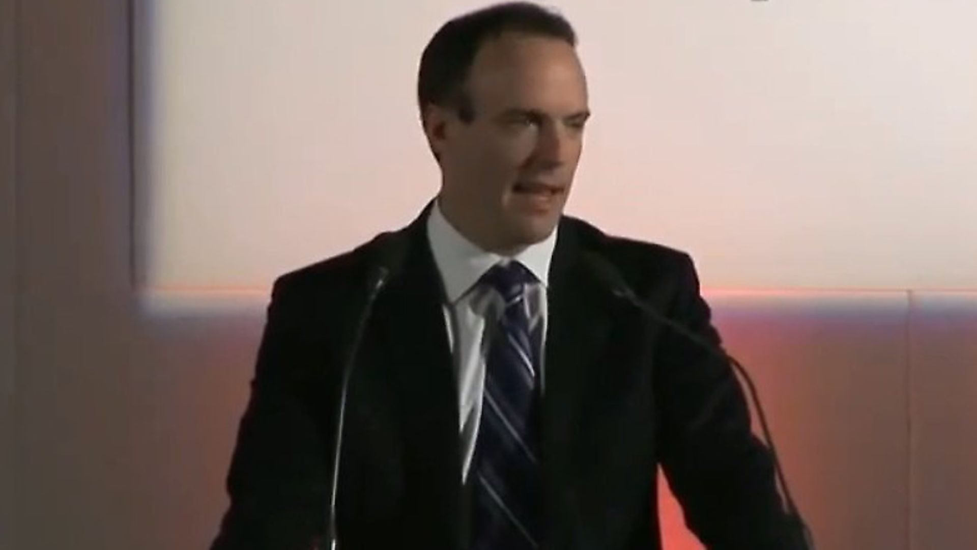 Brexiteer Dominic Raab speaks at a People's Pledge event. Photograph: YouTube. - Credit: Archant