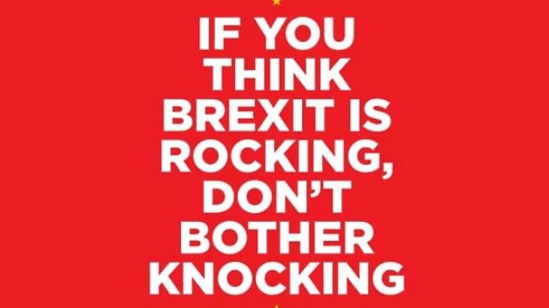 The New European's handy poster to keep Brexiteers away during elections. - Credit: Archant