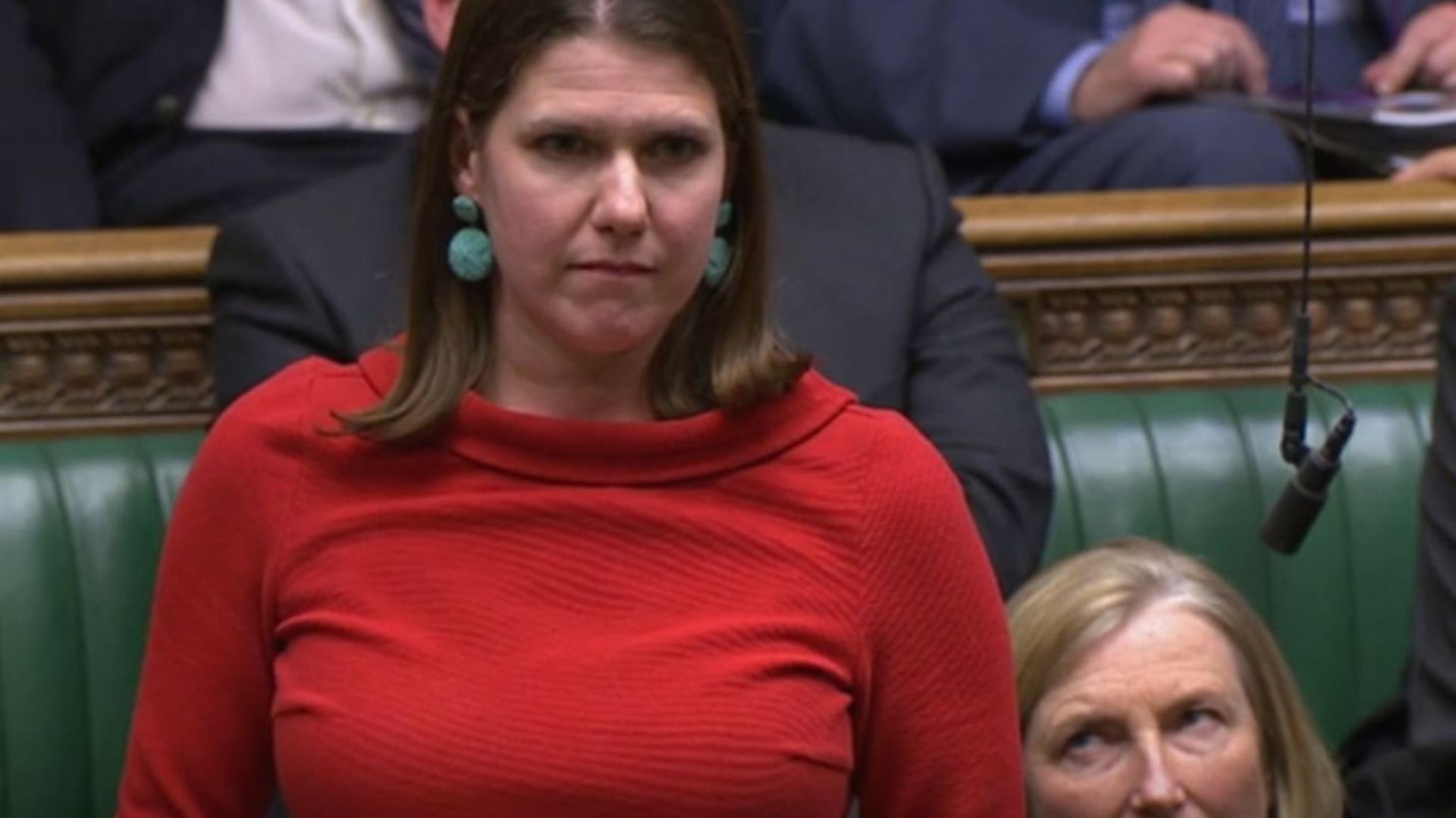 Liberal Democrat leader Jo Swinson during the election debate ahead of the vote in the House of Commons, London. Photograph: House of Commons/PA. - Credit: PA Wire/PA Images