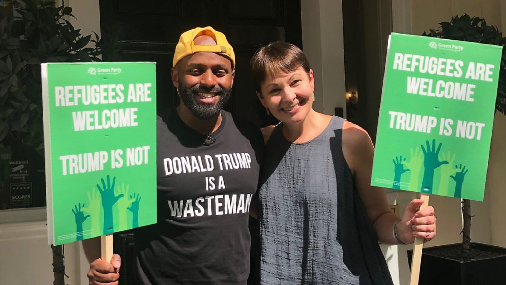Green MEP Magid Magid with former party leader Caroline Lucas. Photograph: Twitter. - Credit: Archant