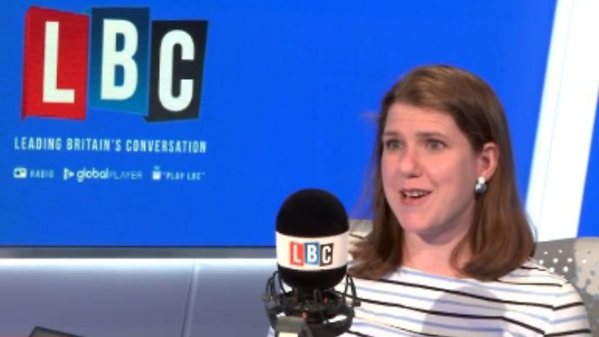 Leader of the Lib Dems, Jo Swinson, on LBC Radio. Photograph: Global. - Credit: Archant