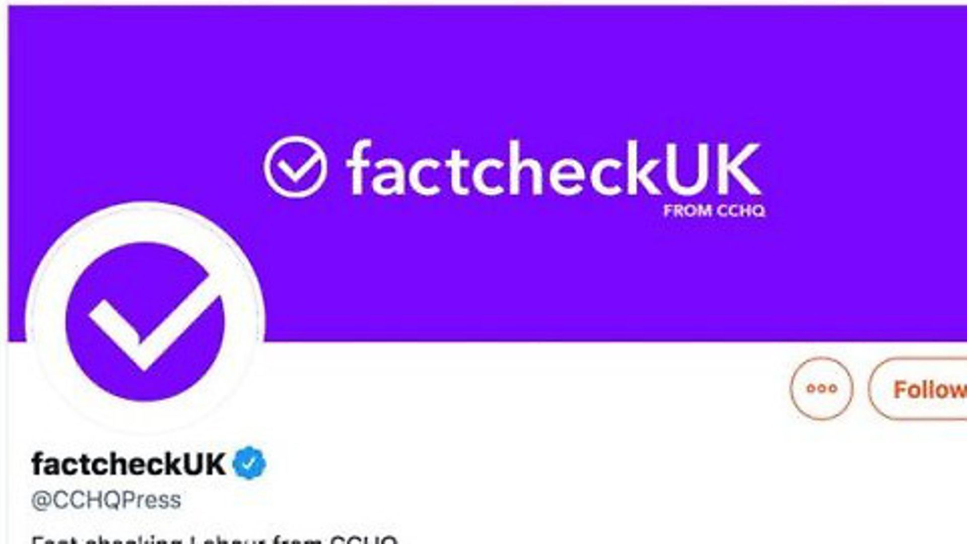 The Tories' FactCheckUK account. Photograph: Twitter. - Credit: Archant
