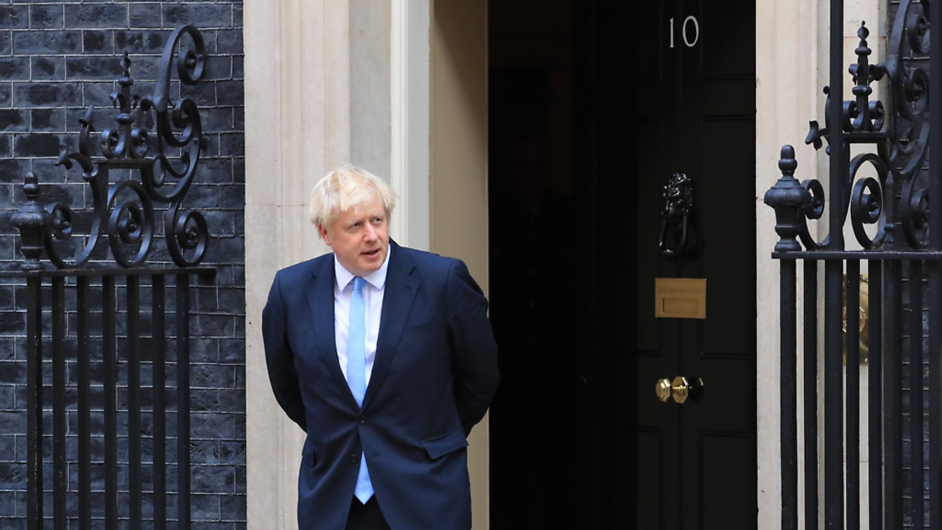 Boris Johnson outside 10 Downing Street, London. Photograph: Gareth Fuller/PA. - Credit: PA Wire/PA Images