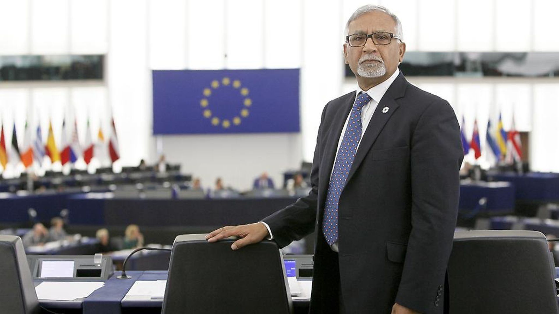Amjad Bashir at the European Parliament. Photograph: European Parliament - Credit: Archant