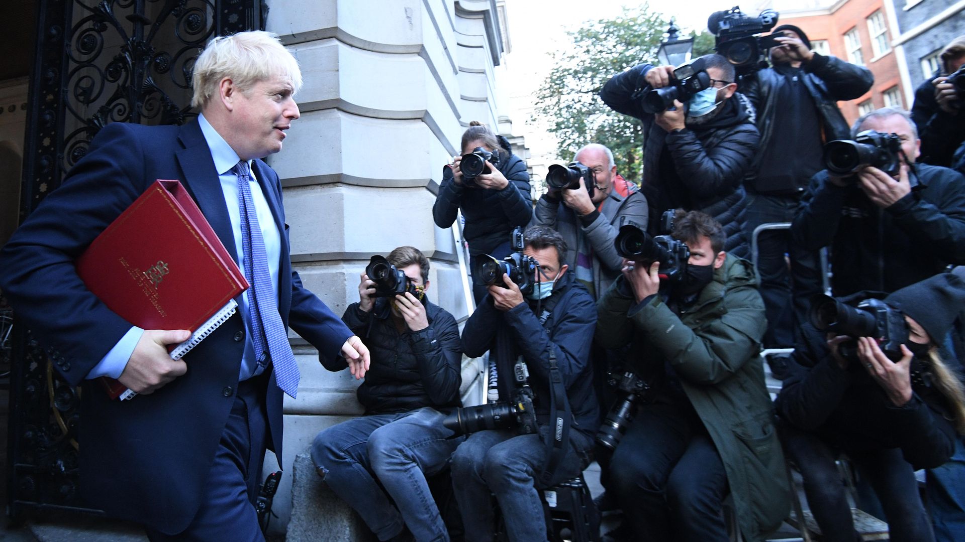 Prime Minister Boris Johnson leaves a Cabinet meeting at the Foreign and Commonwealth Office, London. - Credit: PA