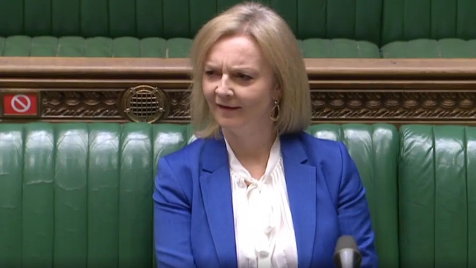Liz Truss in the House of Commons - Credit: Parliament Live