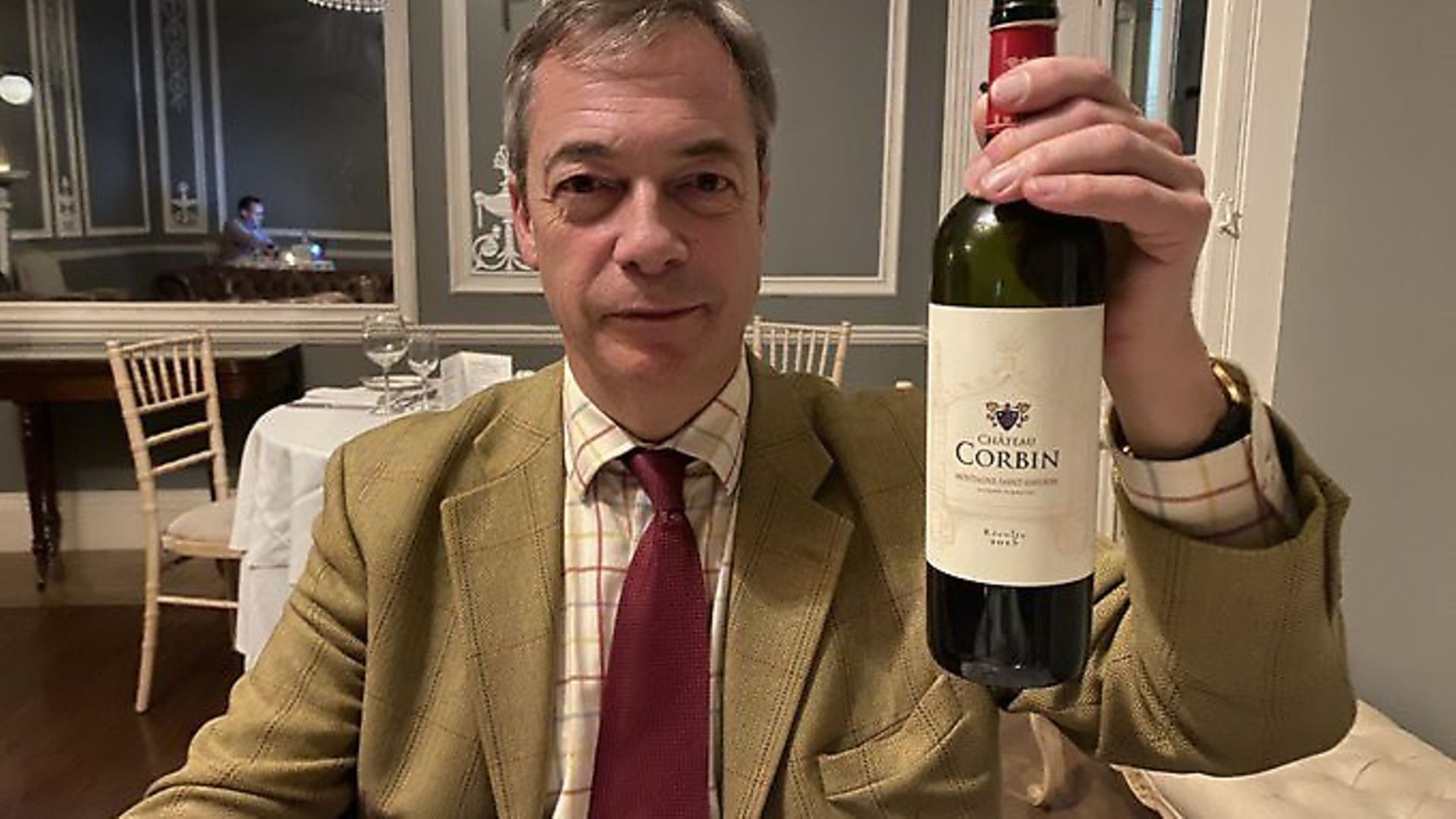 Nigel Farage walked right into his own joke when he tweeted this picture with a scathing comment. Picture: Nigel Farage - Credit: Nigel Farage