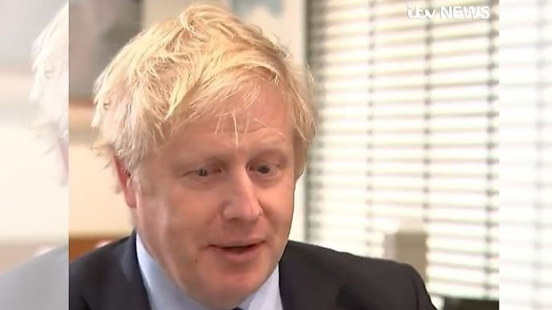 Boris Johnson answers questions for ITV News. Photograph: ITV. - Credit: Archant