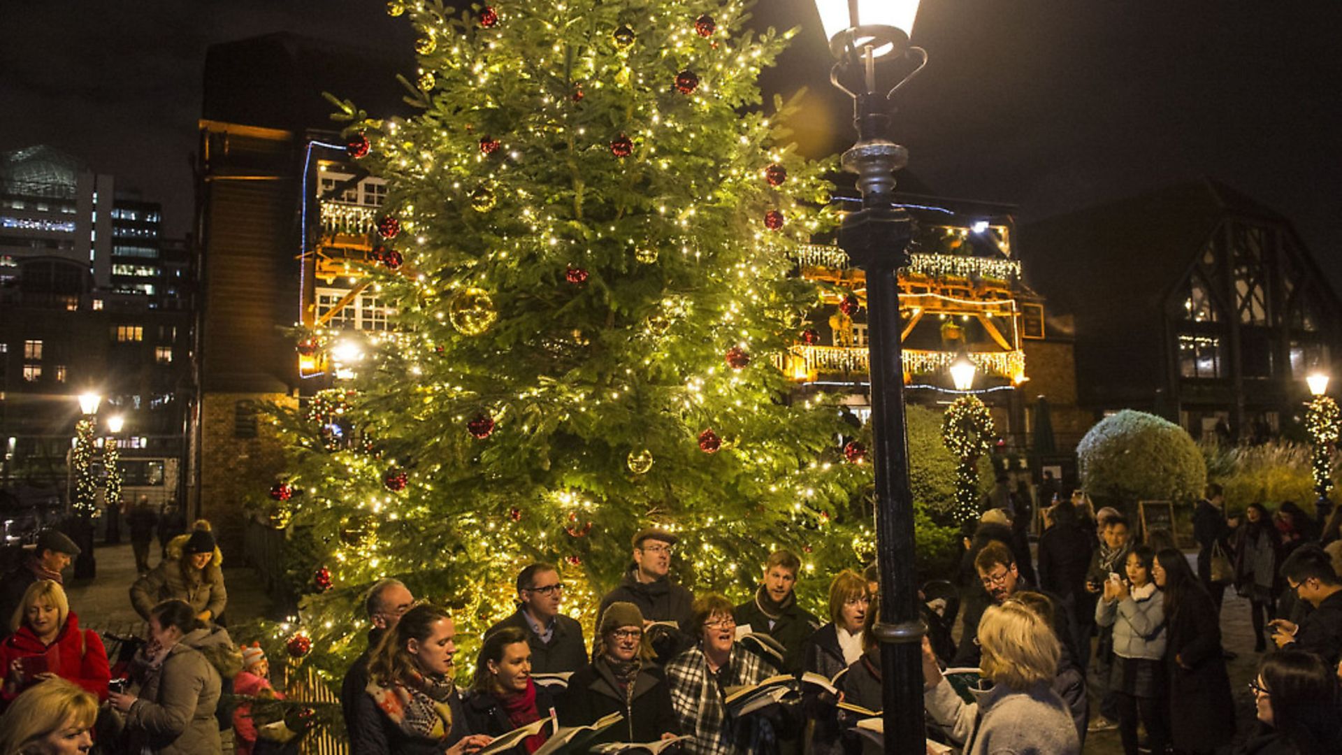 Christmas carol concert on the quayside always goes down well each year at St Katharine's. Picture: Lucy Young - Credit: Lucy Young