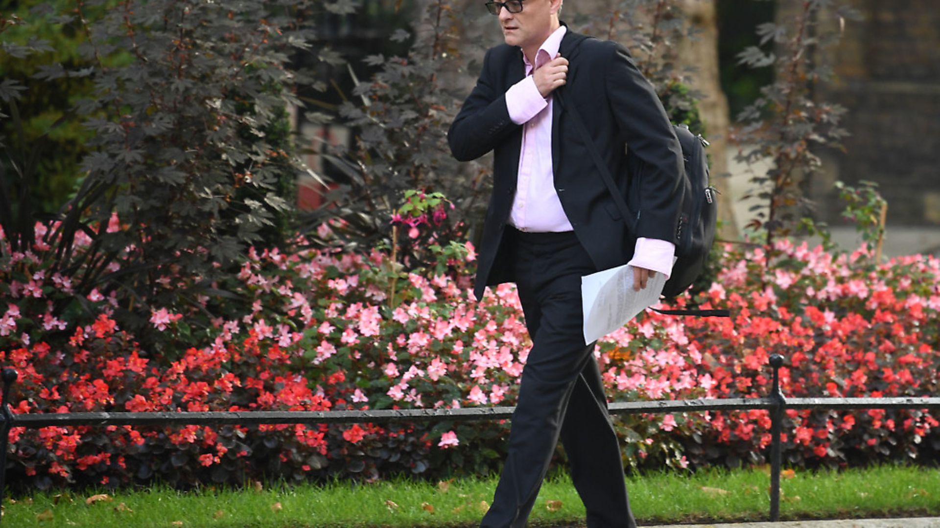 Senior aide to Prime Minister Boris Johnson, Dominic Cummings, carrying a copy of a 1986 archive letter. Photograph: Stefan Rousseau/PA Wire. - Credit: PA