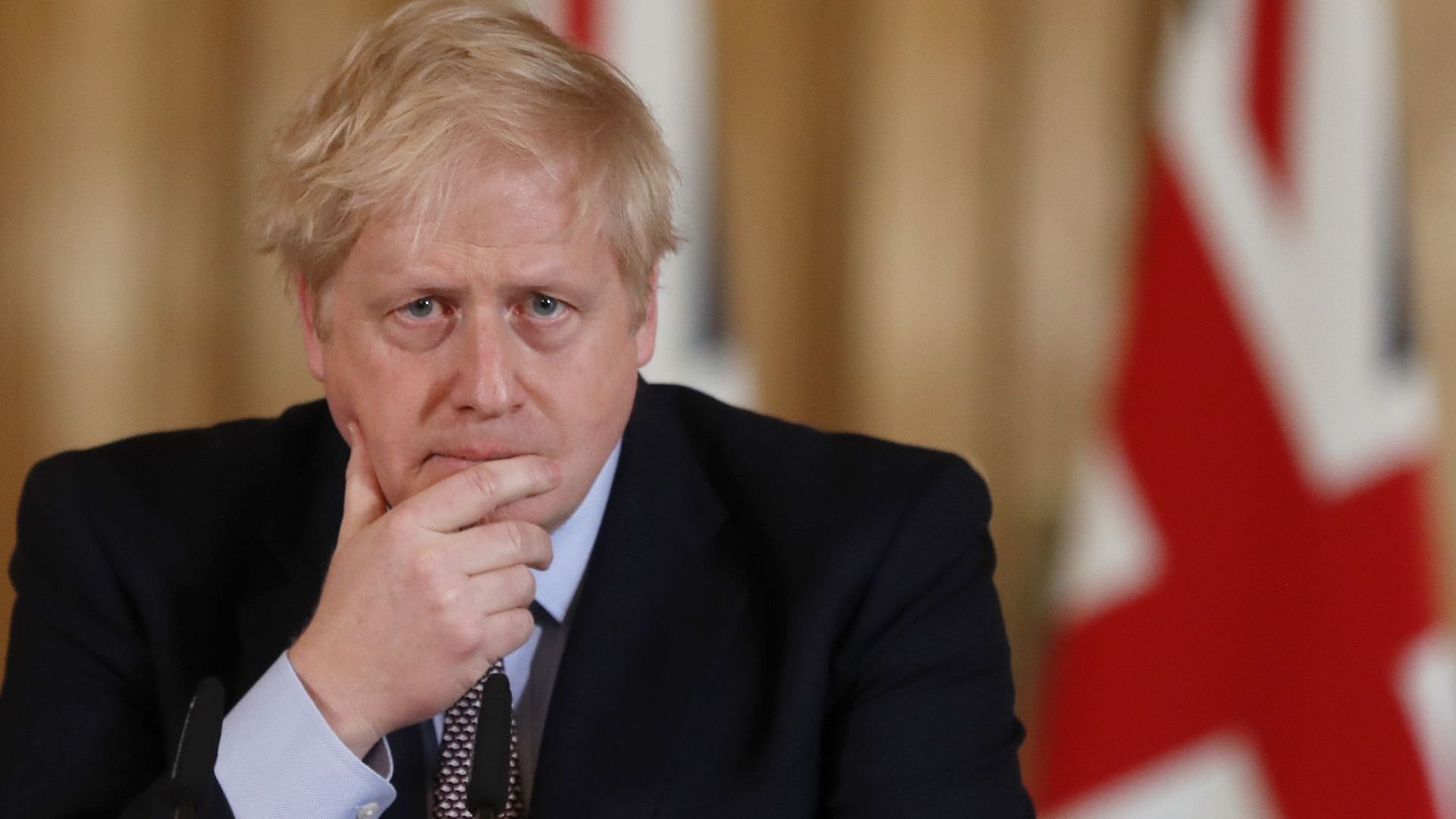 Prime Minister Boris Johnson during a press conference - Credit: PA