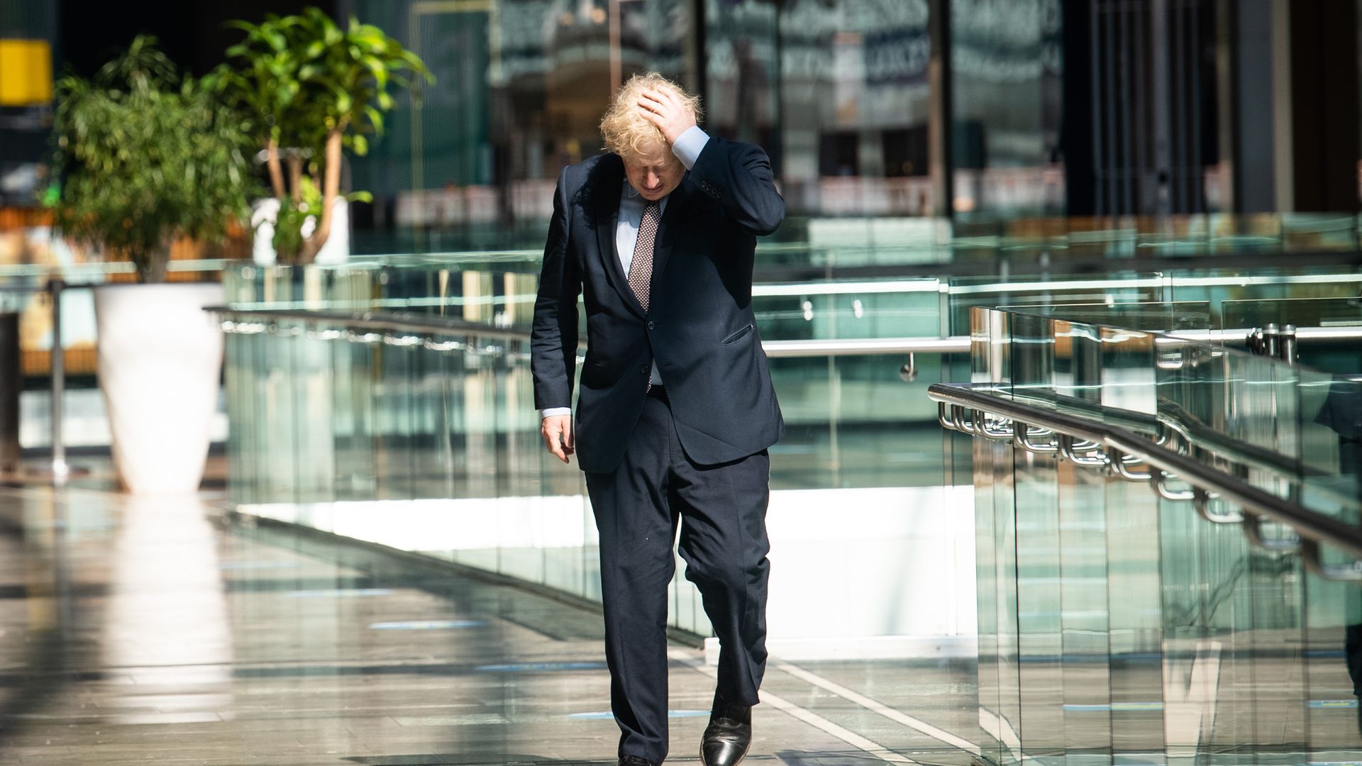 Prime minister Boris Johnson during a visit to Westfield Stratford in east London - Credit: PA