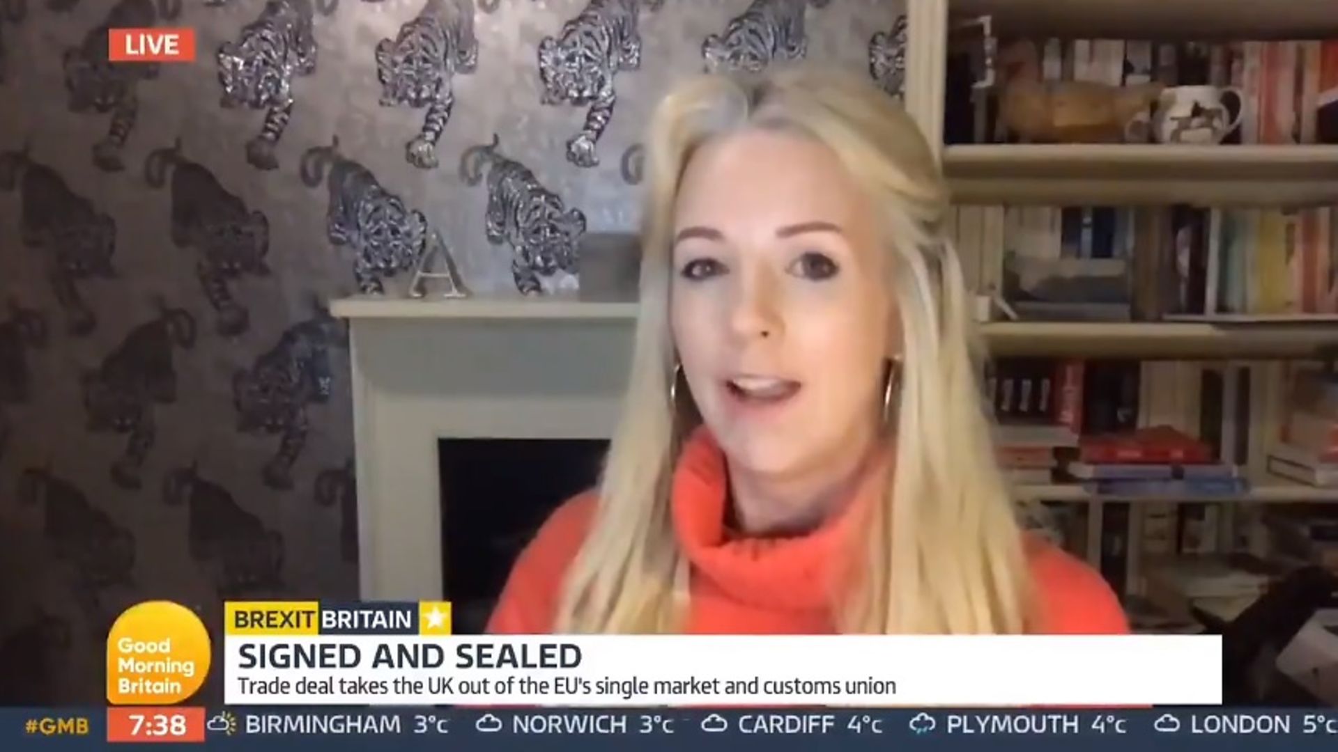 Isabel Oakeshott appeared on Good Morning Britain to talk about the Brexit deal which has passed into law - Credit: Good Morning Britain