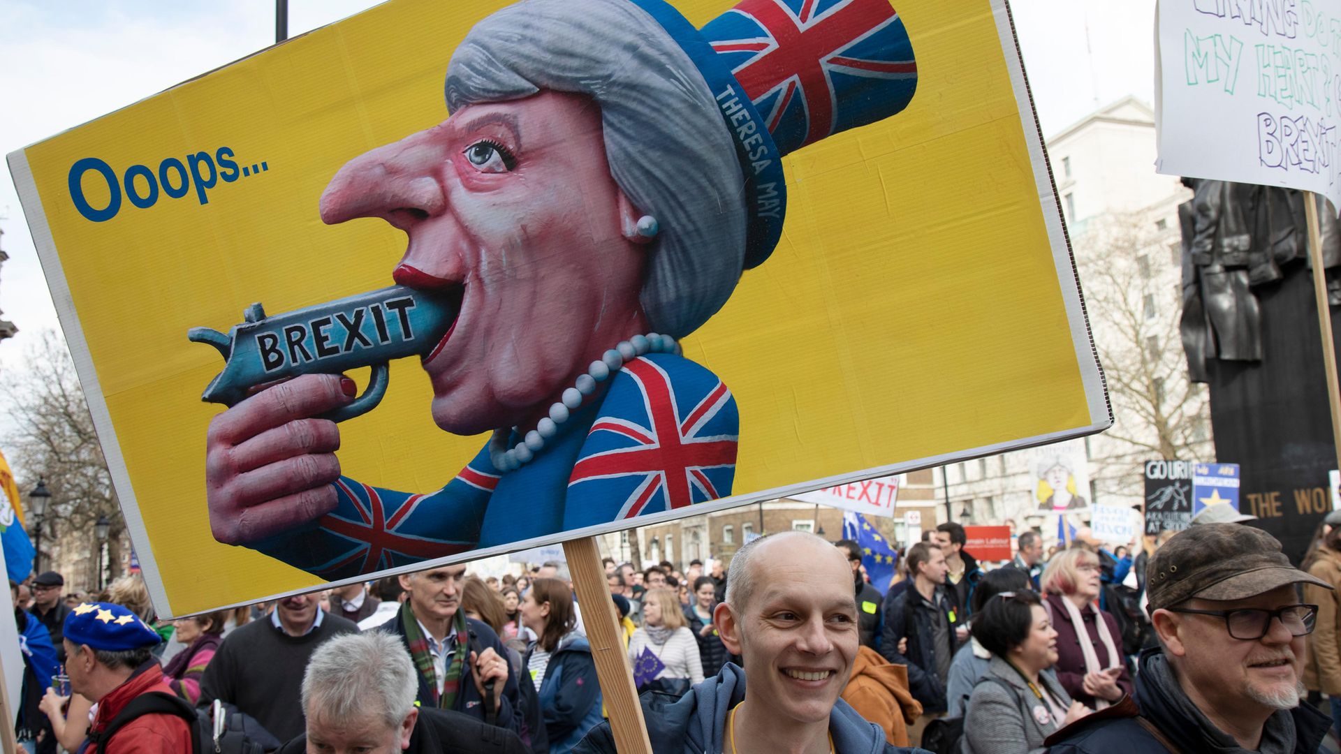 Triggered: a protestor at an anti-Brexit rally - Credit: In Pictures via Getty Images