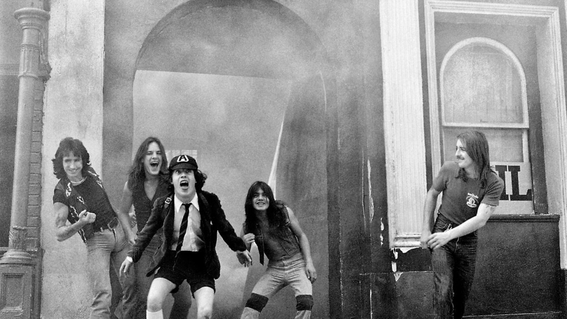 AC/DC at Shepperton Studios in 1976. Picture: Martyn Goddard/Corbis via Getty Images. - Credit: Corbis via Getty Images