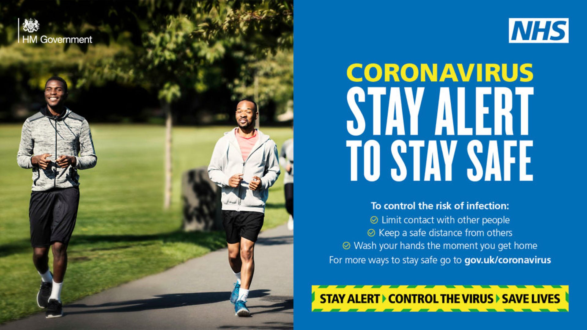 A separate advert from the government featuring joggers - Credit: UK government