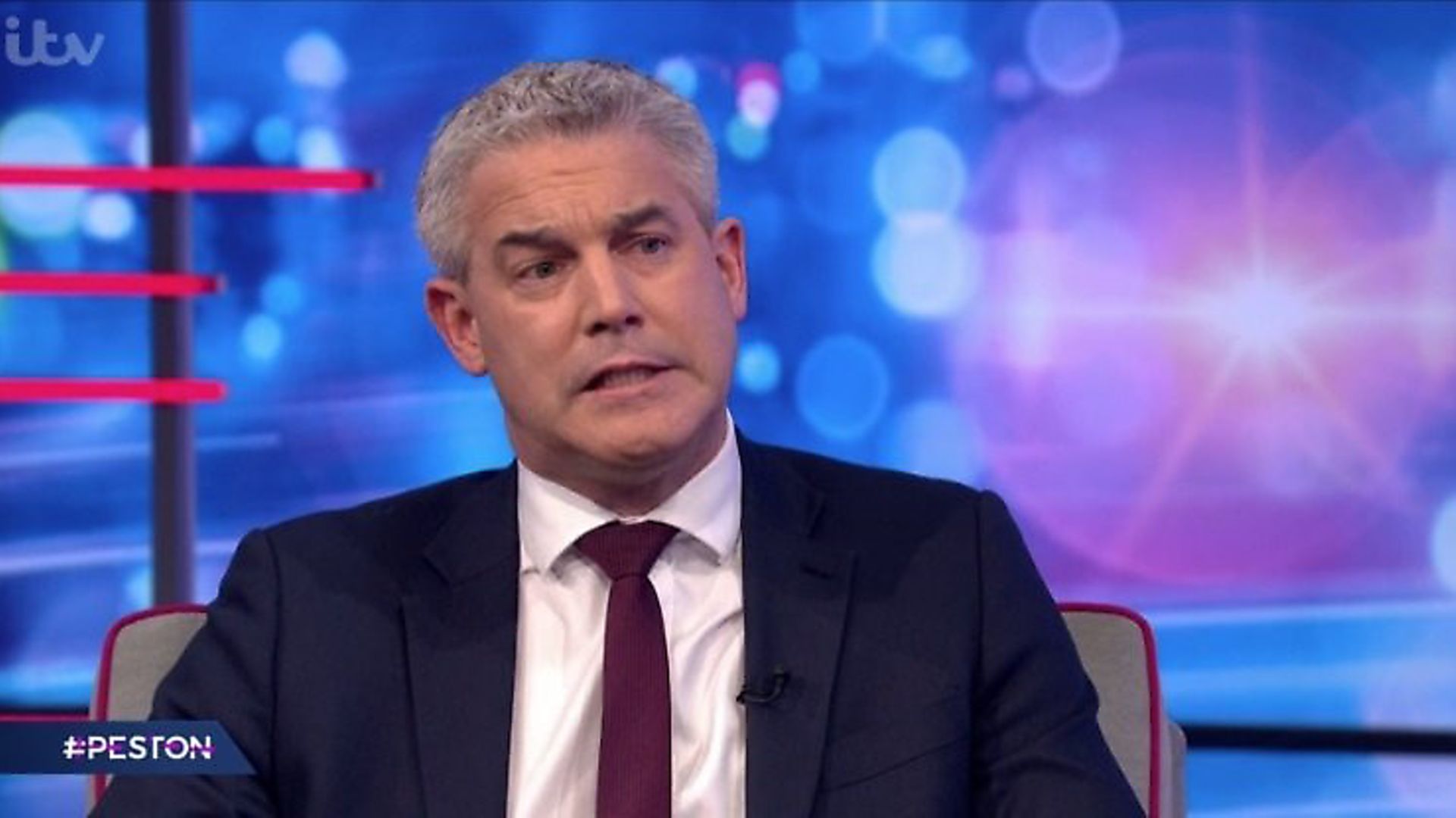 Steve Barclay, former Brexit secretary, appears on Robert Peston's programme. Photograph: ITV. - Credit: Archant