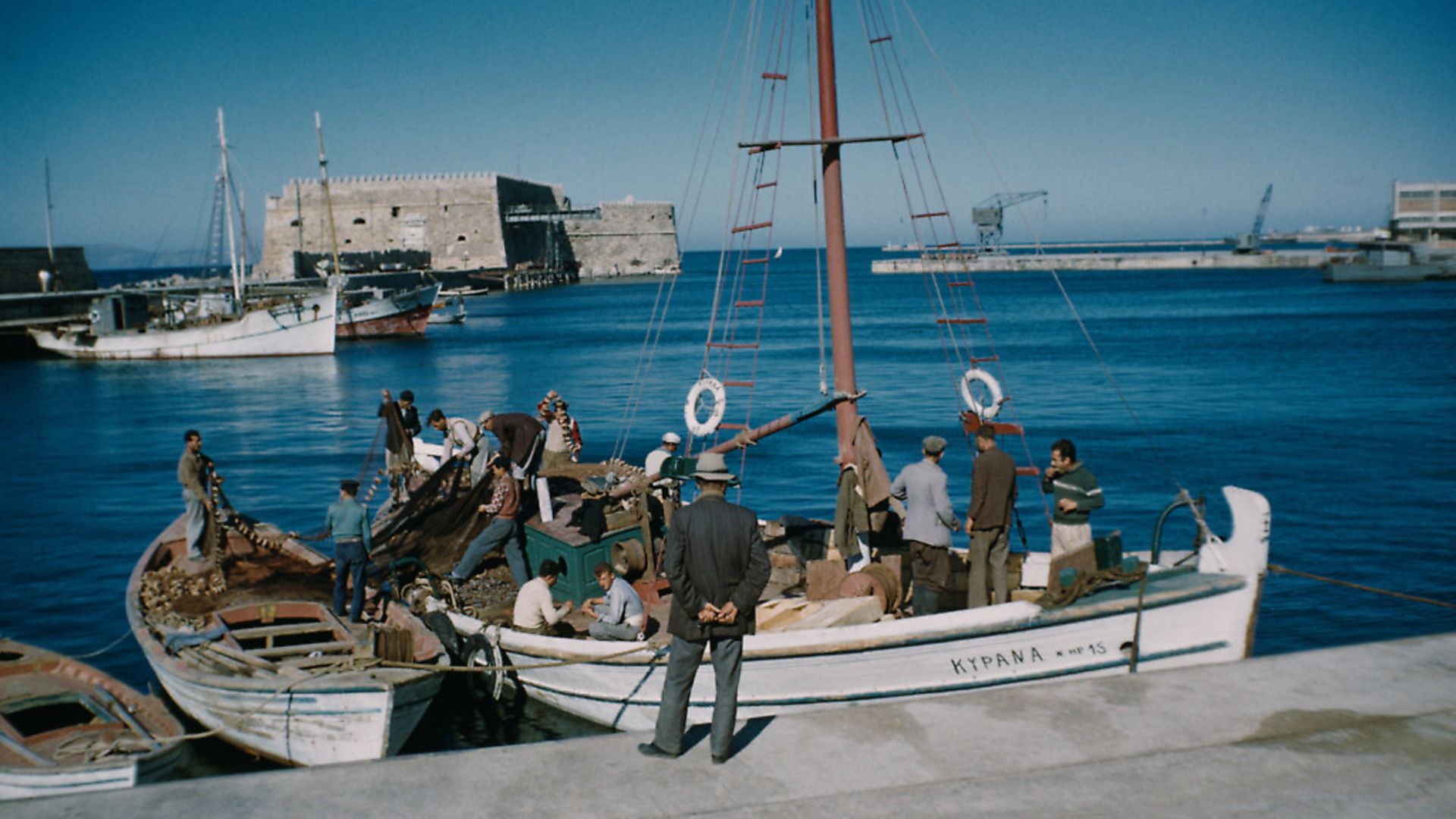 Fishing boats in Heraklion harbour, Crete, Greece, circa 1965. Pictures: Garry Hogg/Getty Images - Credit: Getty Images