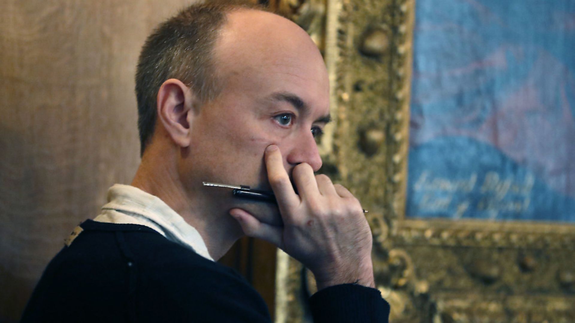 Chief Adviser to Prime Minister Boris Johnson, Dominic Cummings, listens during a press conference at Downing Street, London. Photograph: Frank Augstein/PA Wire. - Credit: PA