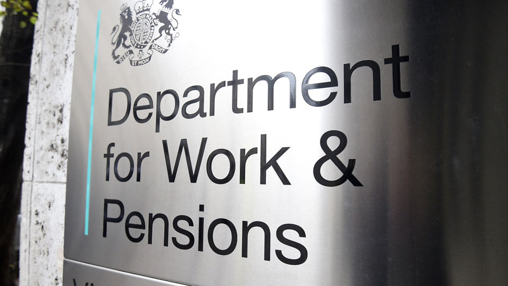 Signage for the Department for Work & Pensions in Westminster. Photograph: Kirsty O'Connor/PA. - Credit: PA