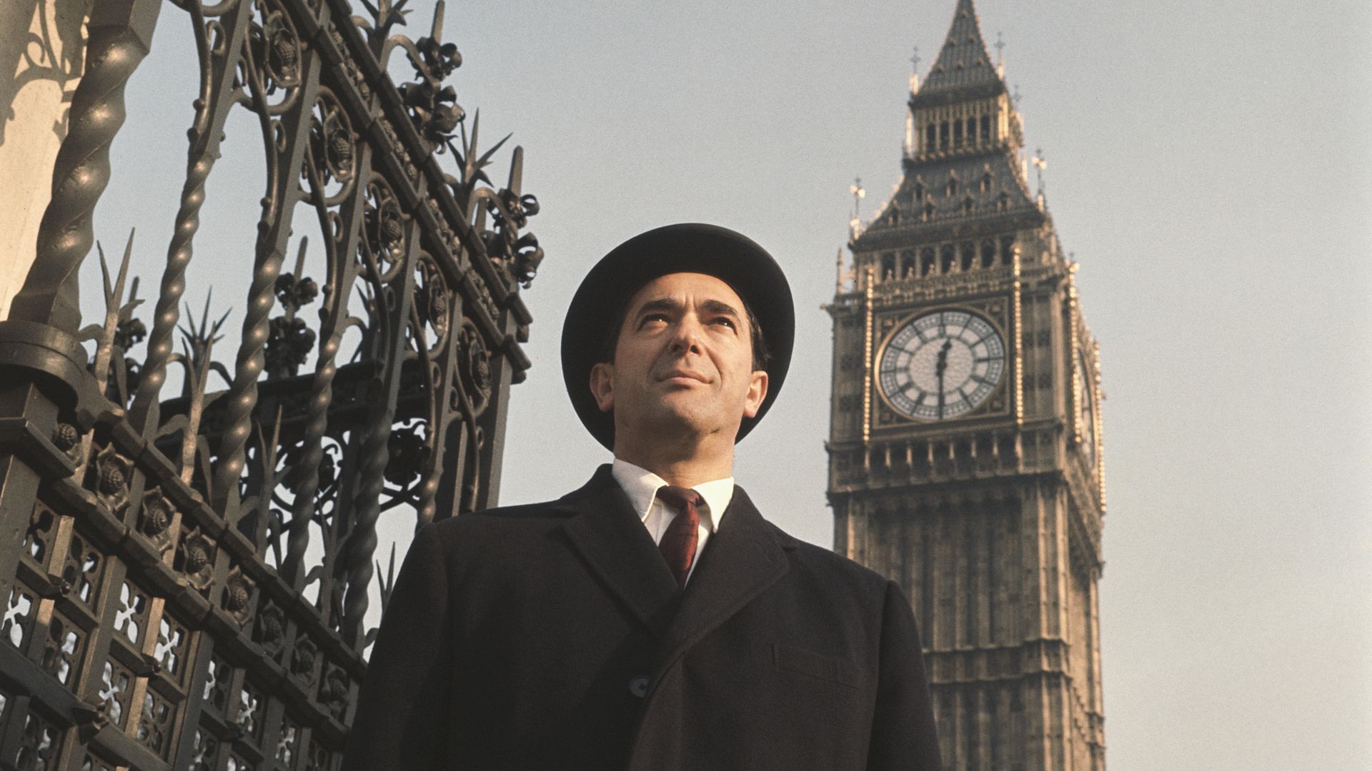 Robert Maxwell arrives at the Houses of Parliament to take up his seat after being elected MP for Buckingham in 1964 - Credit: Getty Images