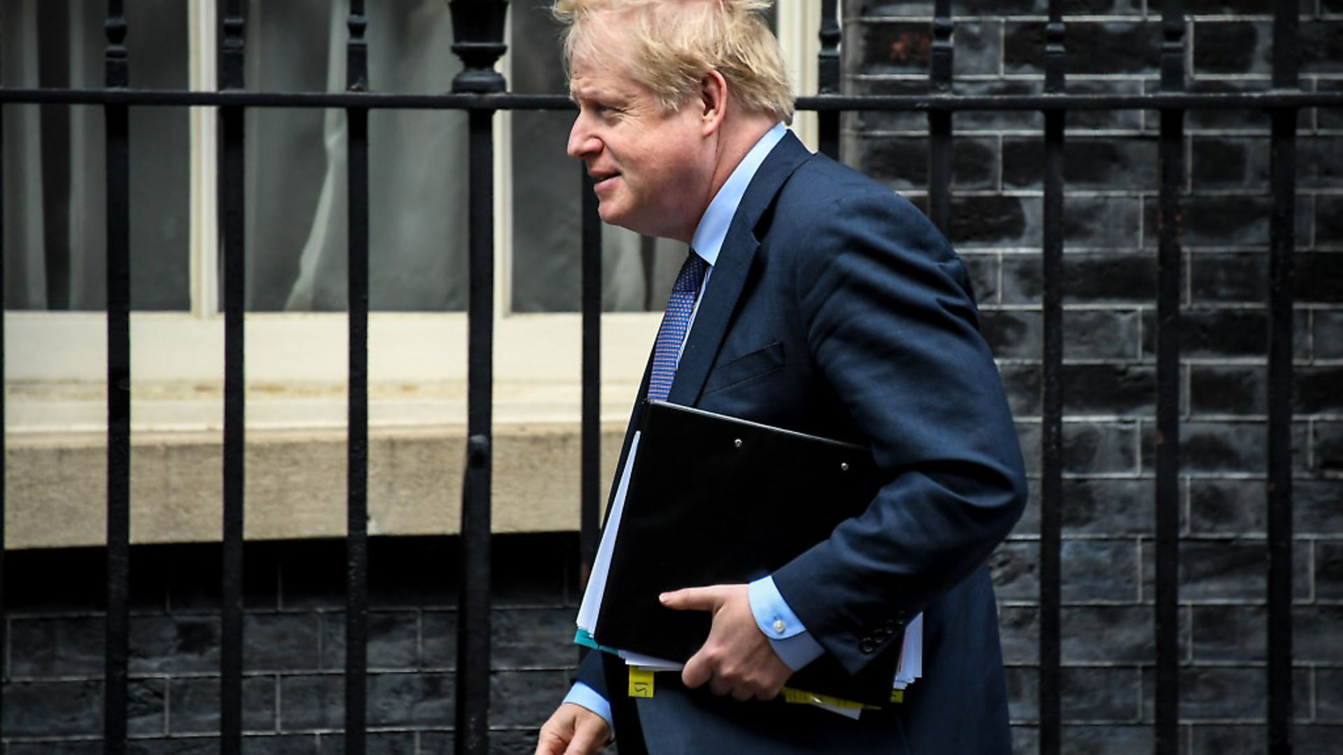 British Prime Minister Boris Johnson leaves 10 Downing Street as he attends PMQs at the House of Commons. Photo: Alberto Pezzali/NurPhoto via Getty Images) - Credit: NurPhoto via Getty Images