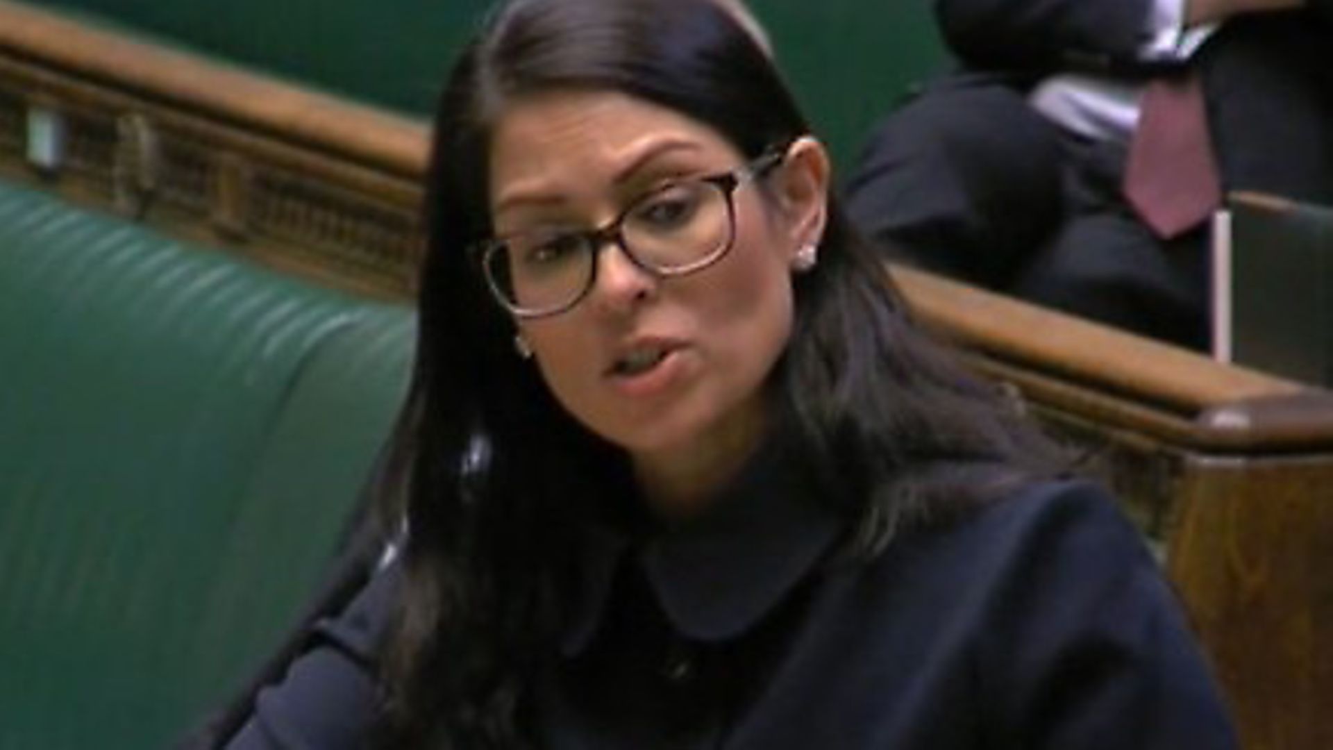 Home secretary Priti Patel responds to a question on immigration during the coronavirus outbreak. Photograph; Parliament TV. - Credit: Archant