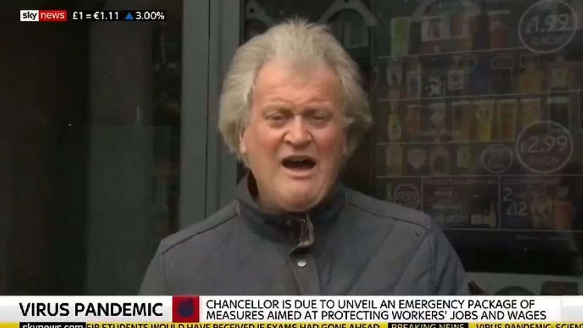 Tim Martin appears on Sky News. Photograph: Sky. - Credit: Archant