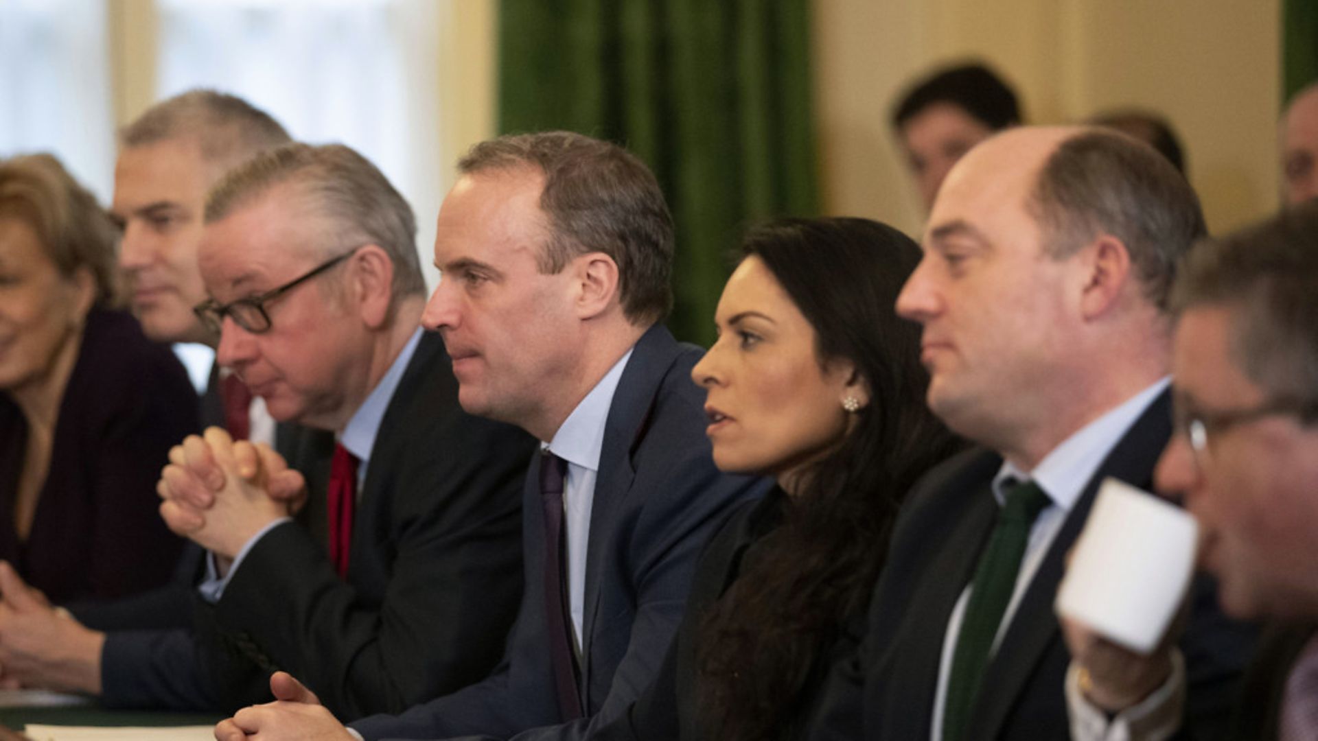 Defence secretary Ben Wallace, with foreign secretary Dominic Raab with home secretary Priti Patel, and Chancellor of the Duchy of Lancaster Michael Gove - Credit: PA Wire/PA Images