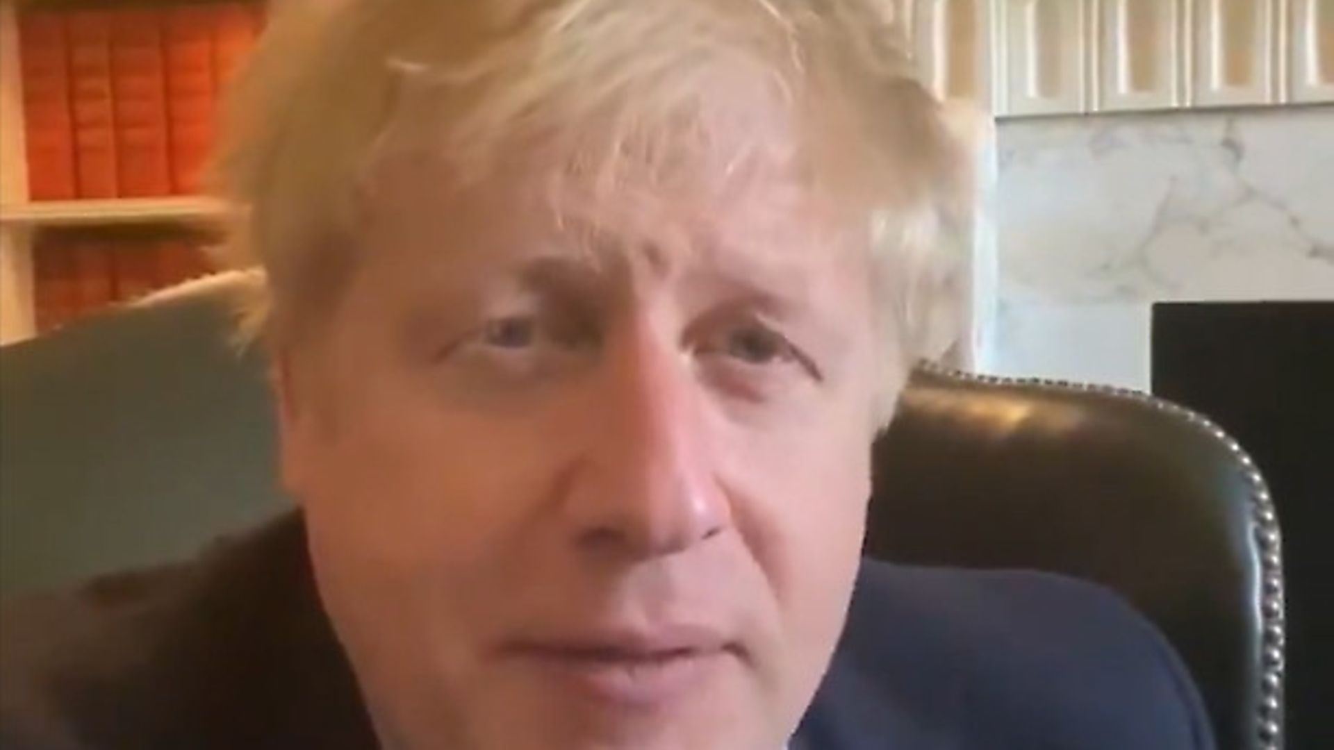Boris Johnson making the announcement that he has tested positive for coronavirus. Photograph: @10DowningStreet/PA Wire

. - Credit: PA