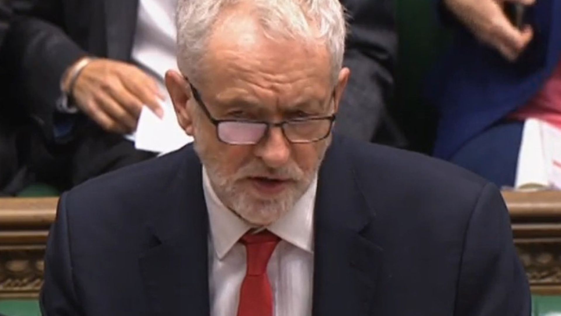 Jeremy Corbyn speaking at prime minister's questions in the House of Commons (Pic: Parliament) - Credit: Parliament
