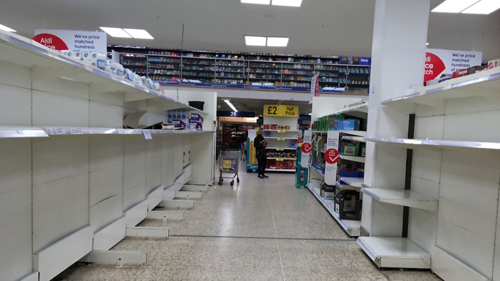 Panic buying has led to empty shelves in supermarkets. Photograph: Sherif El-Alfy/Archant. - Credit: Archant