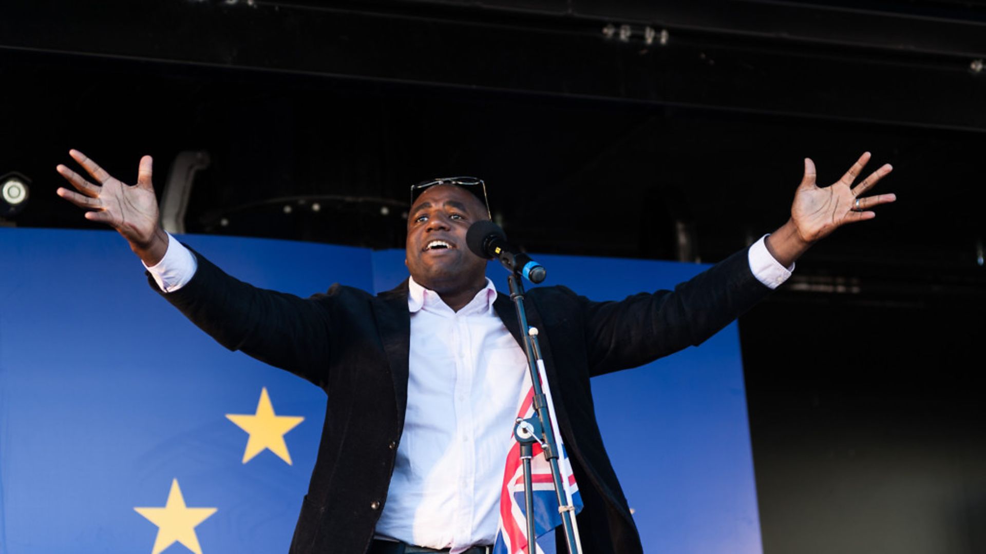 David Lammy addresses a Remain rally - Credit: Barcroft Media via Getty Images