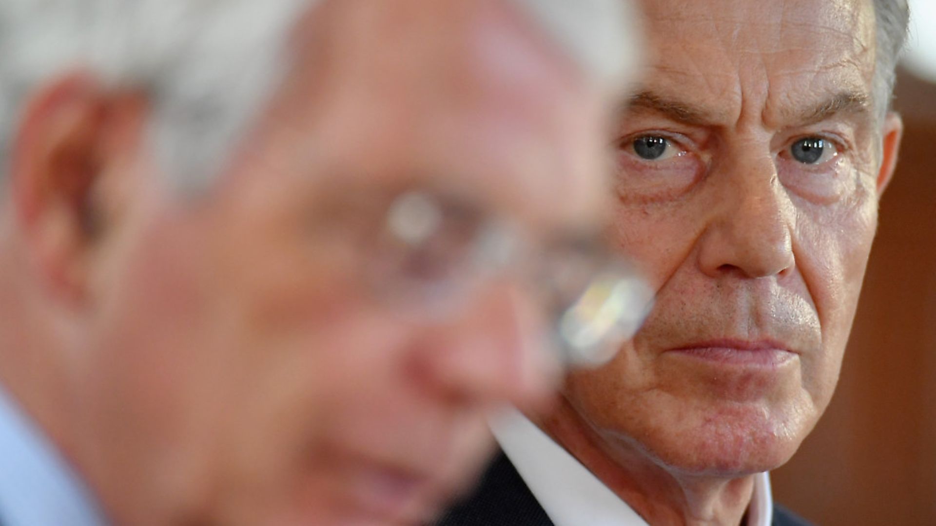 Former prime ministers Sir John Major (left) and Tony Blair share a platform for the Remain campaign event at the University of Ulster in Londonderry. - Credit: PA Wire/PA Images