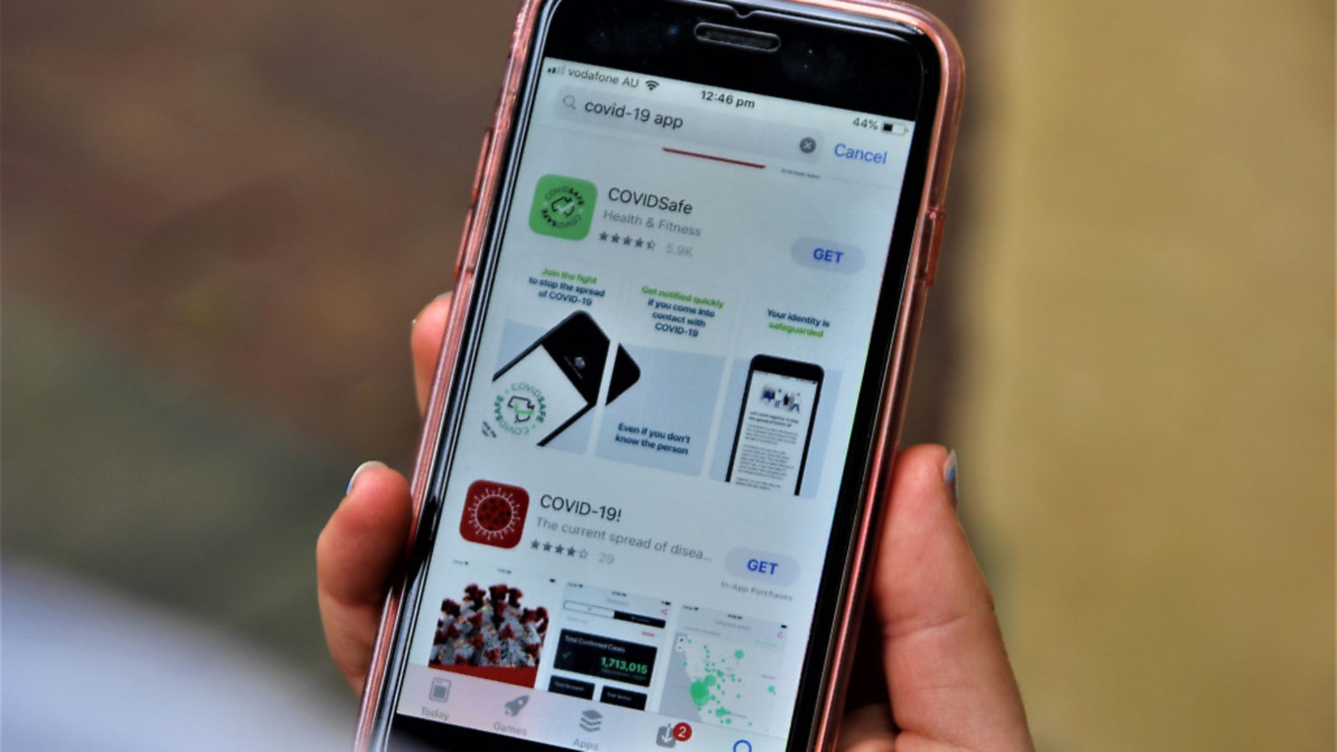 Australia already uses a CovidSafe app to help with contact tracing during the coronavirus outbreak. Photograph: Alexander Britton/PA Wire. - Credit: PA