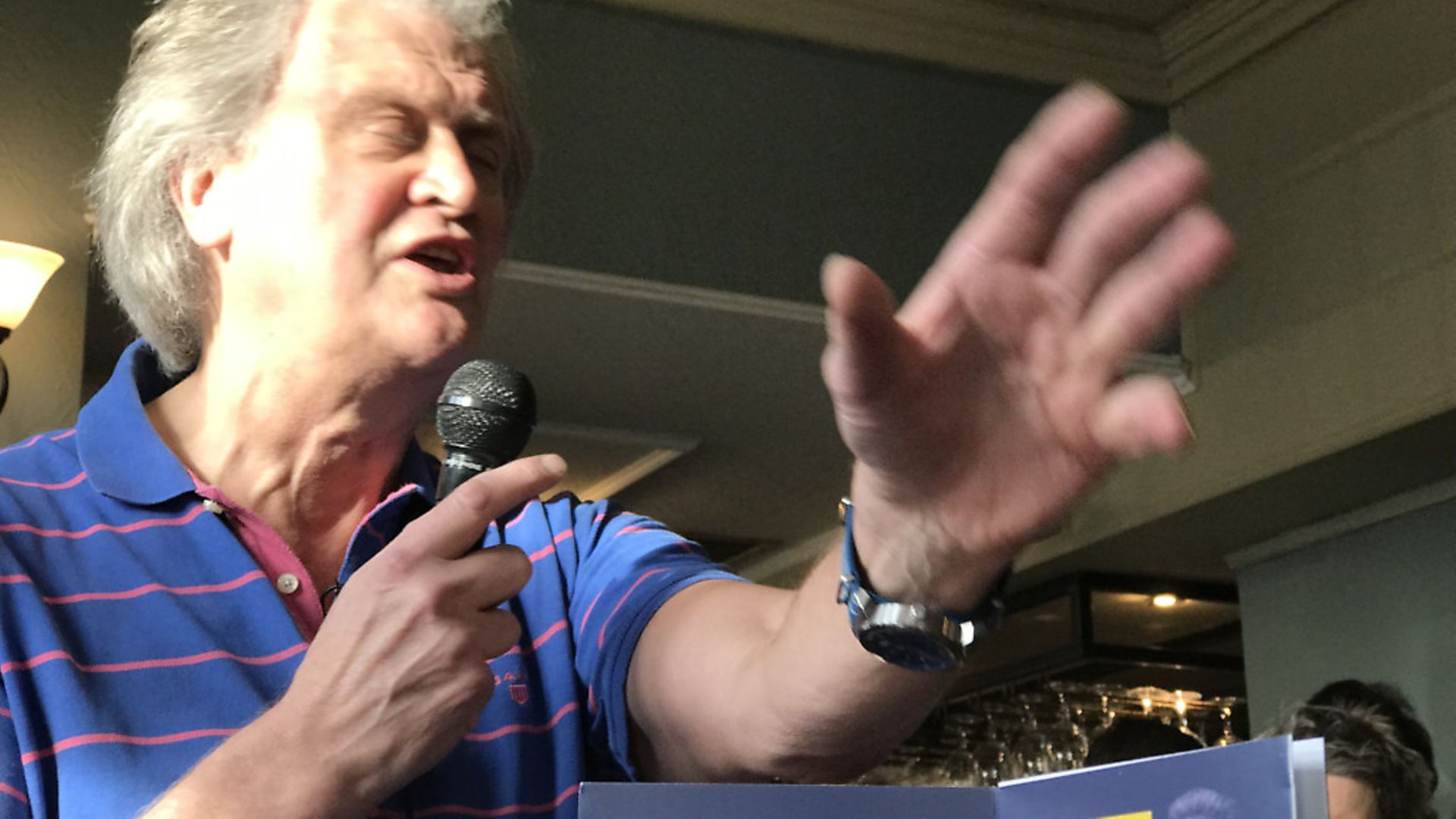 Wetherspoons Chairman Tim Martin speaks at The Cricketers in Ipswich. Photograph: Neil Perry/Archant. - Credit: Archant