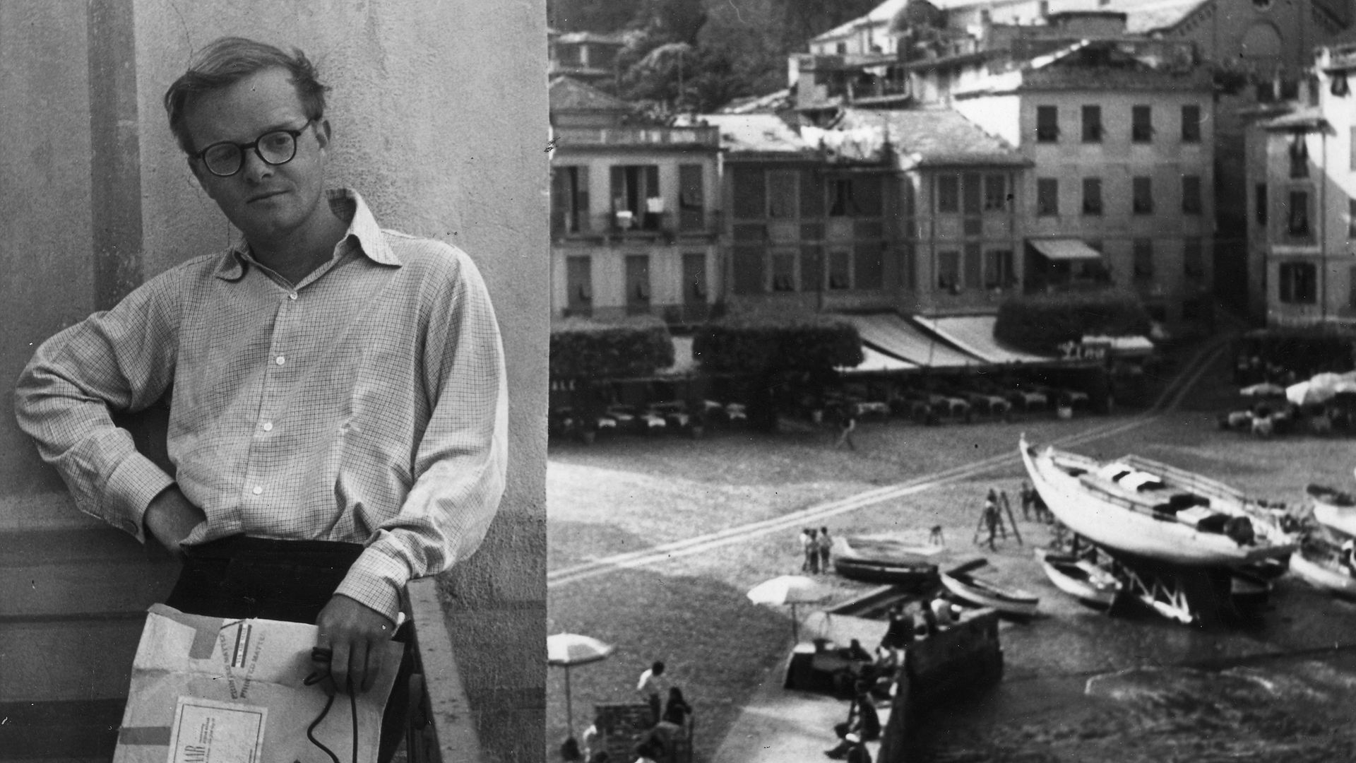 TIMEWASTING? Truman Capote, an author who seemed to suffer from writer's block, leans on the balcony during a stay in Portofino, Italy, in 1953 - Credit: Mondadori via Getty Images
