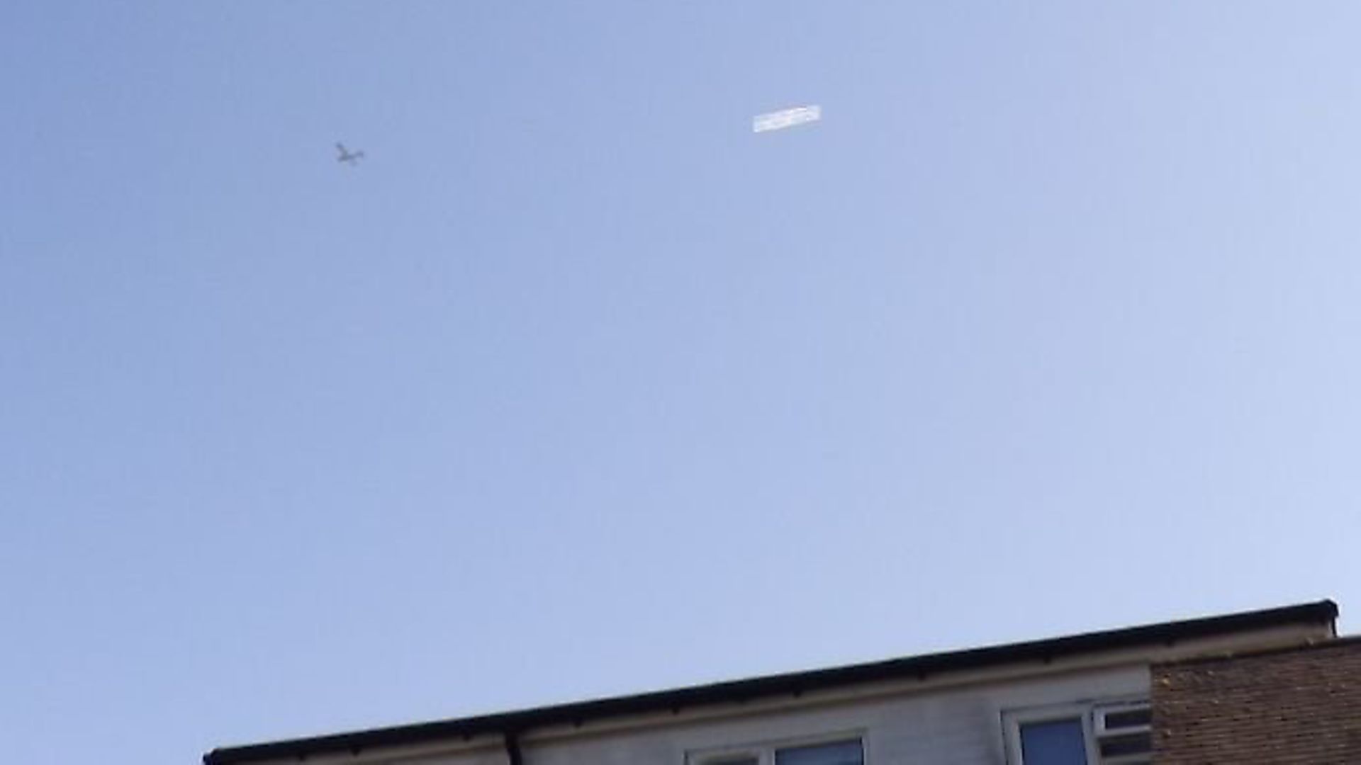A pro-Brexit banner has flown over Derbyshire, Yorkshire and Sheffield during the coronavirus lockdown Photograph: Mat Abbott/Twitter. - Credit: Archant